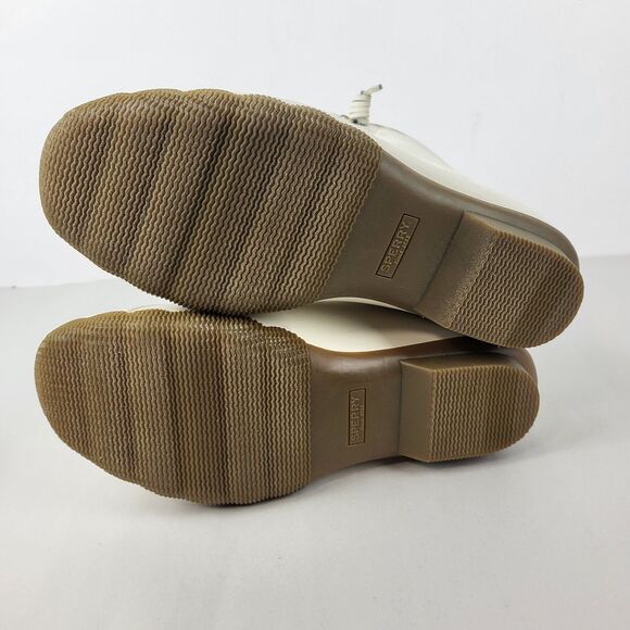 Sperry Top Sider Women's Saltwater Duck Boot Wool Ivory Snow Rain Boots Size 8 - Picture 14 of 14